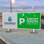 San Diego Airport Sign Cabinet - Lightbox sign like a Monument Signs